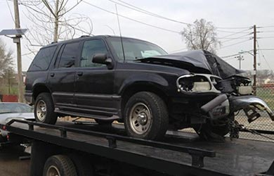 Langley BC scrap SUV