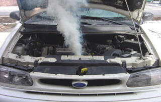 Bad Radiator on a Car